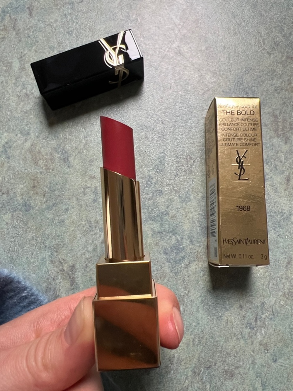Yves Saint Laurent Rouge Pur Couture The Bold Lipstick in Deep Rose Red- 1968